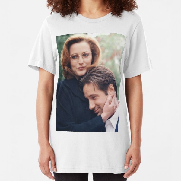 dana scully x files fox mulder Slim Fit T-Shirt