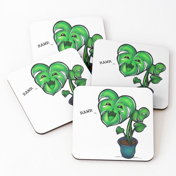 Item preview, 'Monstera Monster' cute pun plant art by Empress Eyrie  designed and sold by EmpressEyrie.