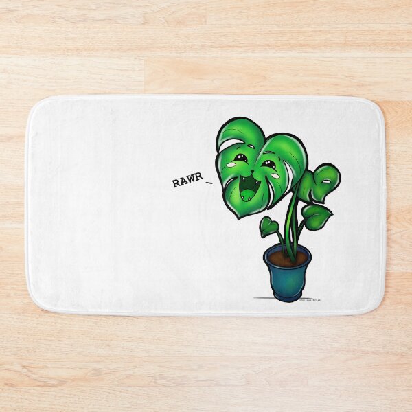 Item preview, 'Monstera Monster' cute pun plant art by Empress Eyrie  designed and sold by EmpressEyrie.