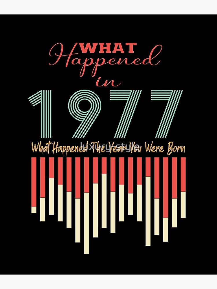 "What Happened In 1977 What Happened The Year You Were Born" Poster