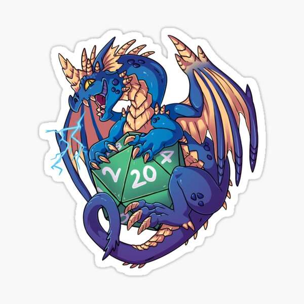 Blue Dragon Dice Guardian Sticker