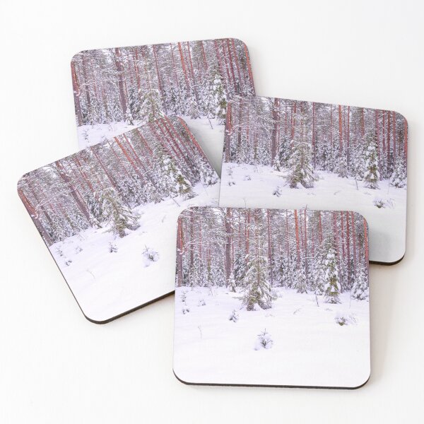 Item preview, Snowy spruce trees in a pine forest designed and sold by yarvin13.