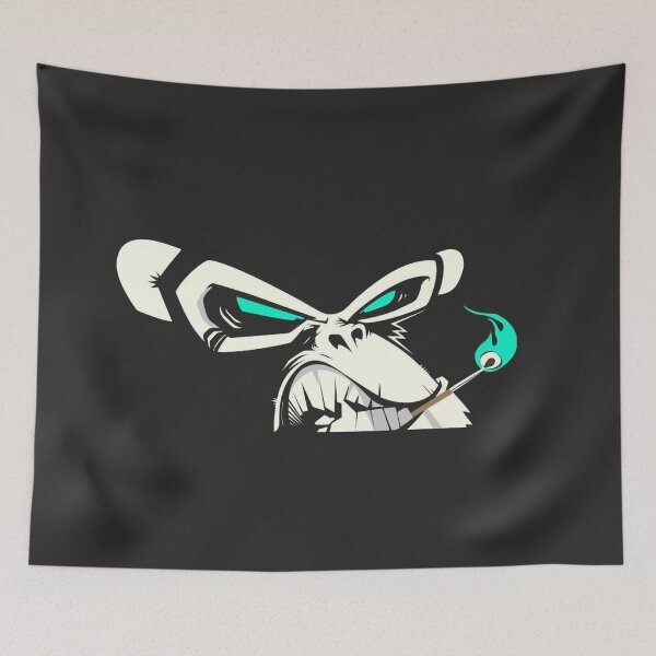 Item preview,  Illustration of a mad monkey holding a burnt match in its mouth designed and sold by 42youbest.