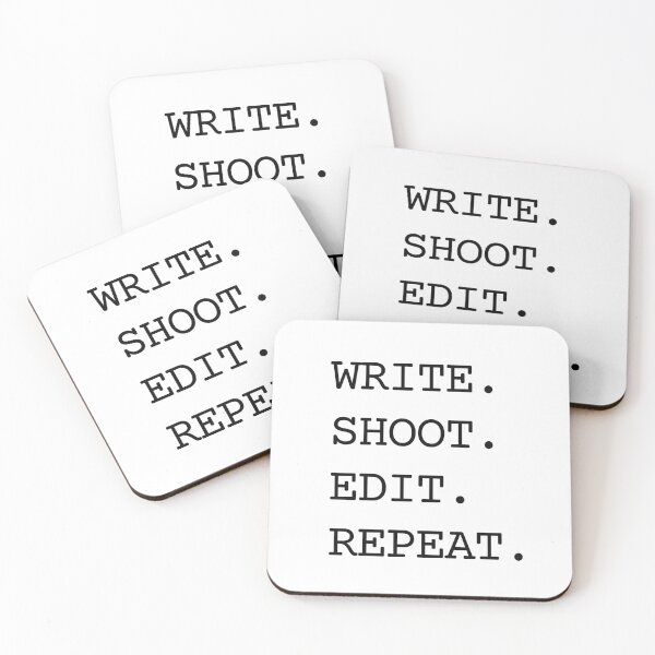 Item preview, Write. Shoot. Edit. Repeat. Filmmaker Print designed and sold by She Filmmaker.