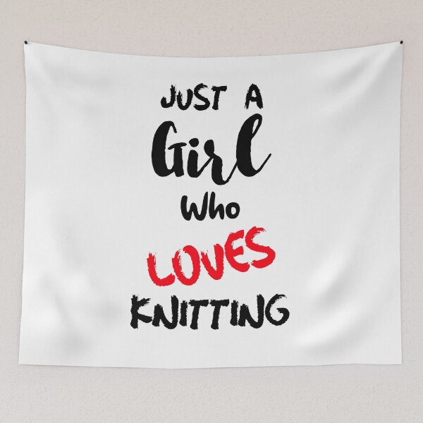 Item preview, Just A Girl Who Loves Knitting designed and sold by DiscGolfTees.