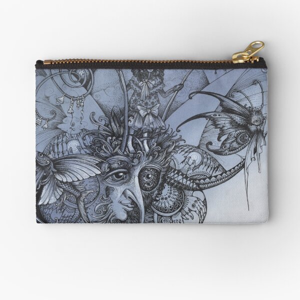 Blue Butterfly Zipper Pouch