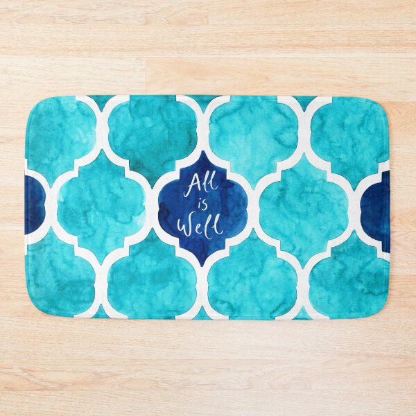 Item preview, All is well Quatrefoil pattern in watercolor  designed and sold by Bonheurem.