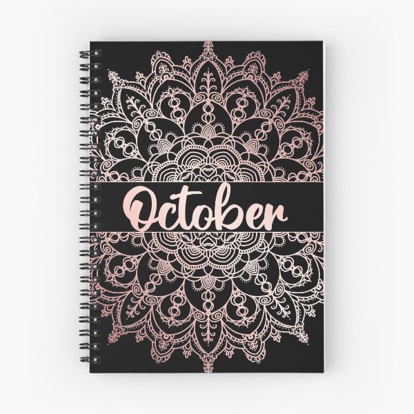 Item preview, October month for bullet journal in rose gold designed and sold by felinefeelings.
