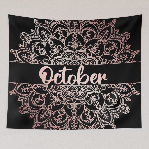 Item preview, October month for bullet journal in rose gold designed and sold by felinefeelings.
