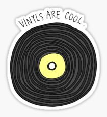 Vinyls sind cool (grau) Sticker