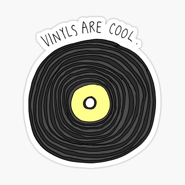 Item preview, Vinyls are Cool (Grey) designed and sold by Sophie Tyrrell.