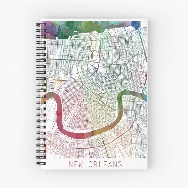 Item preview, New Orleans Watercolor Map by Zouzounio Art designed and sold by zouzounioart.