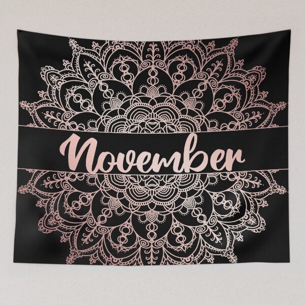 Item preview, November month for bullet journal in rose gold designed and sold by felinefeelings.