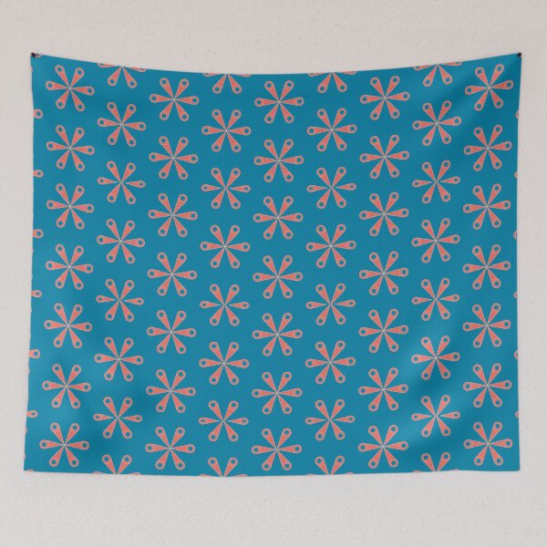 Item preview, Hexagon Tilemap Tube Stars - Teal and Pink designed and sold by NoMatterLab.
