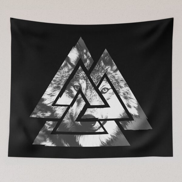 Item preview, Valknut, symbol of Odin | With wolf designed and sold by Skady666.