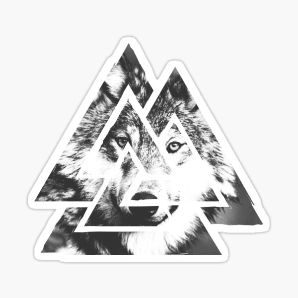 Item preview, Valknut, symbol of Odin | With wolf designed and sold by Skady666.