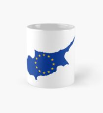 European Union Flag Map of Cyprus Classic Mug
