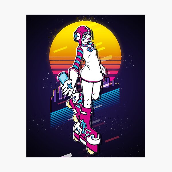 Vista previa del artículo con la obra «Jet Set Radio - Chicle *retro de los 80*», diseñado y vendido por MyRetroArt.