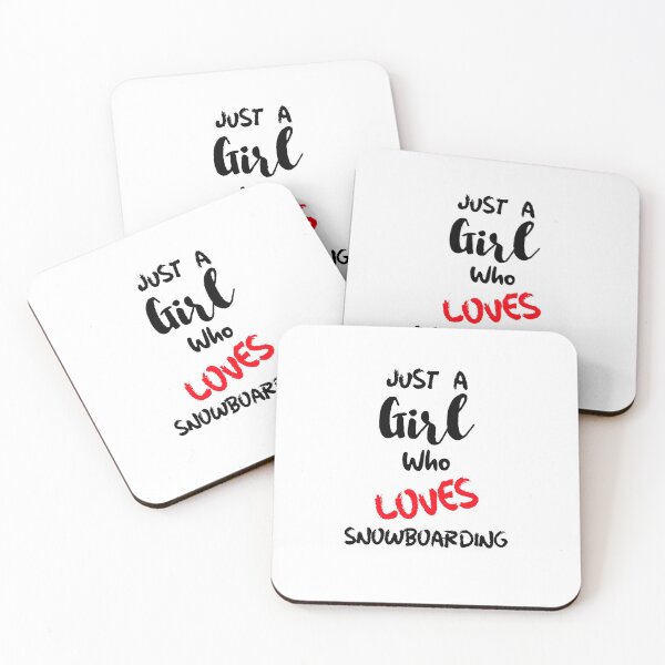 Item preview, Just A Girl Who Loves Snowboarding designed and sold by DiscGolfTees.