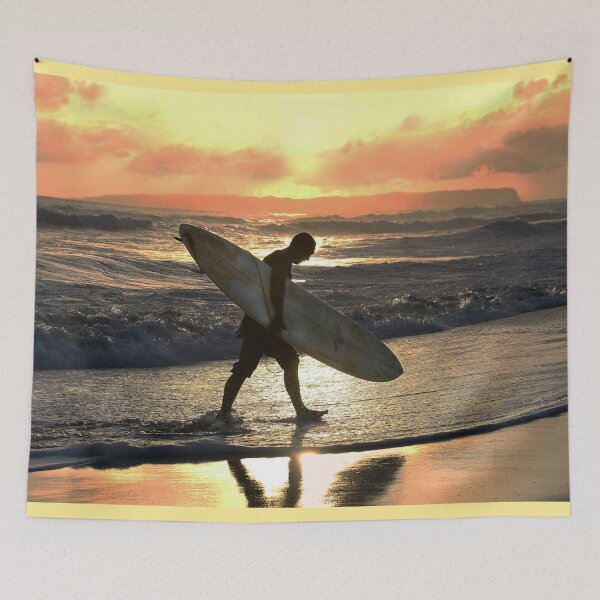 Item preview, Kauai Surfer Heading Home at Sunset designed and sold by Catherine Sherman.