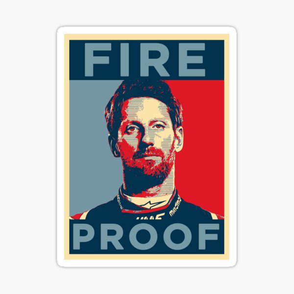 Romain Grosjean Fire proof Sticker