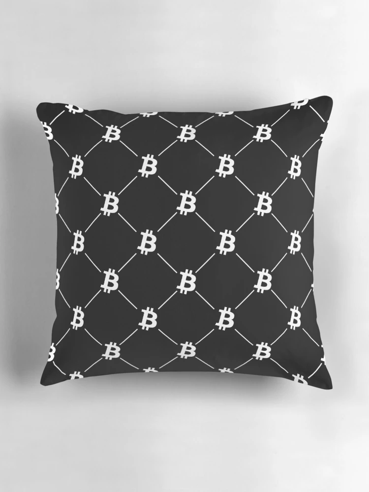 Thumbnail 3 of 4, Pillow, Bitcoin Pattern designed and sold by Sergey S.