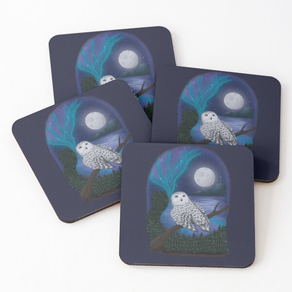 Artikelvorschau, Magische Schneeeule (blau) entworfen und verkauft von Davey's Designs.