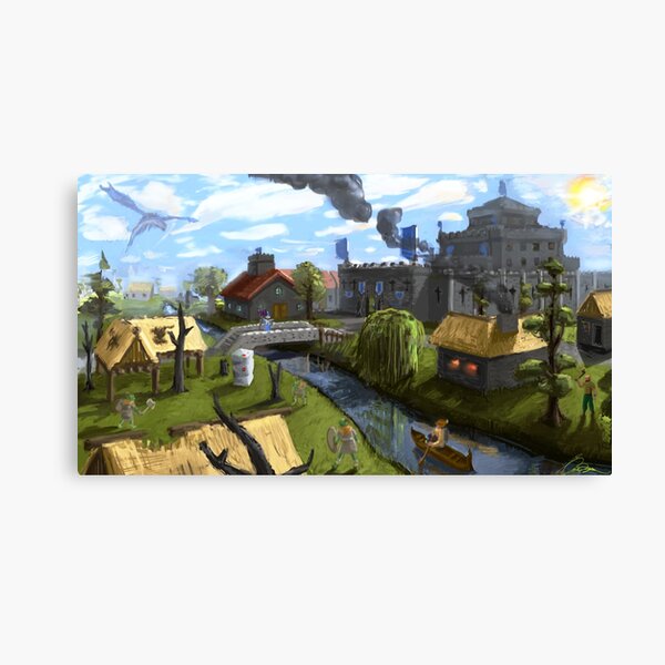 Runescape Temple Knights Dragon Large Poster Wall Art Print A0 A1 A2 A3 Maxi