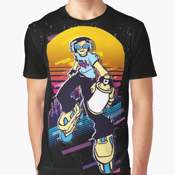 Vista previa del artículo con la obra «Jet Set Radio - Ritmo *retro de los 80*», diseñado y vendido por MyRetroArt.