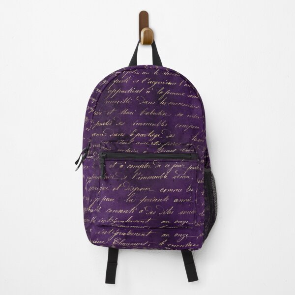Item preview, Gold handwriting on a blackcurrant violet background designed and sold by AnnieHochmann.
