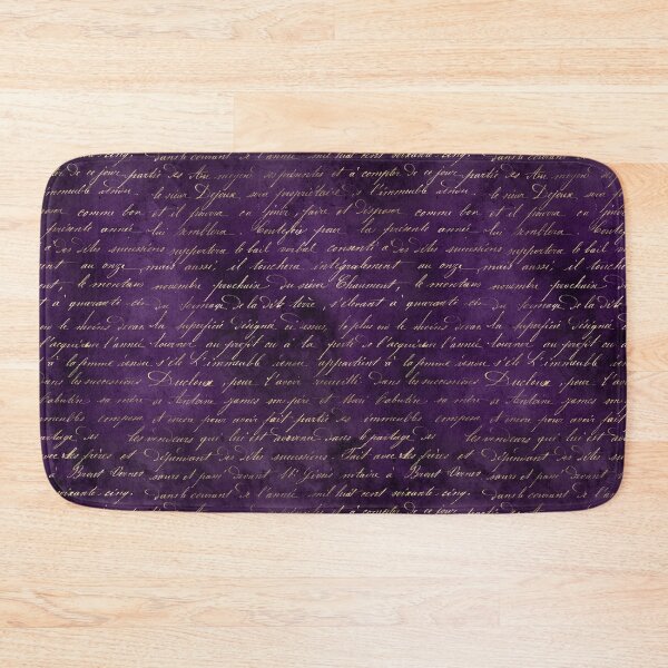 Item preview, Gold handwriting on a blackcurrant violet background designed and sold by AnnieHochmann.