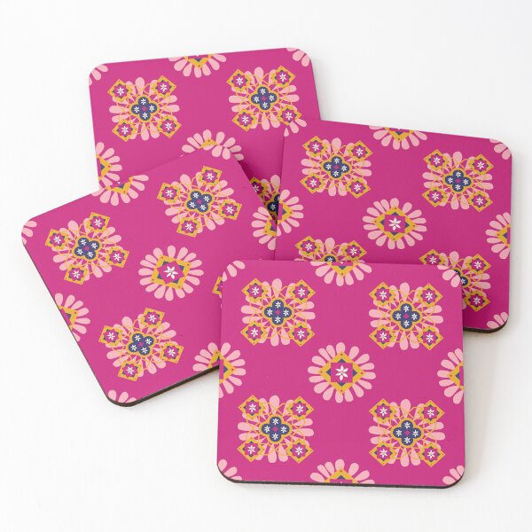 Item preview, Pink Geometric Flowers Pattern designed and sold by BCCOLLECTION.