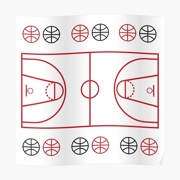 Poster Basketball Court Redbubble