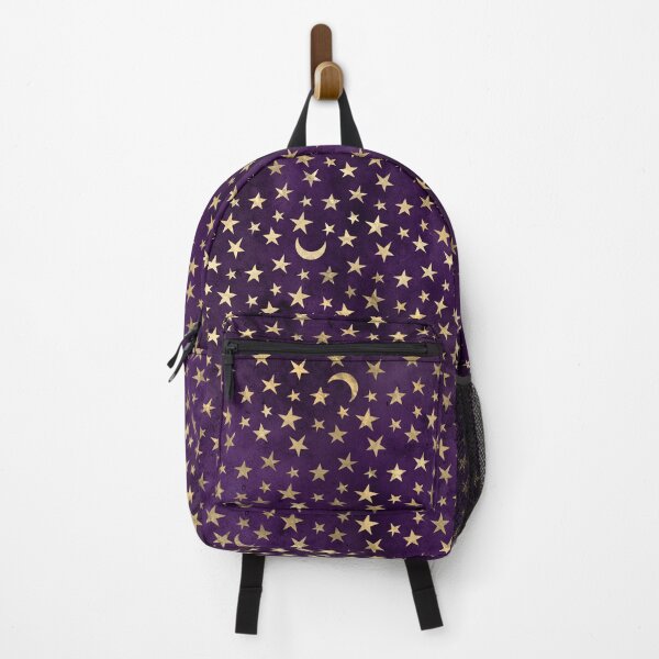 Item preview, Gold stars and crescents on a purple background designed and sold by AnnieHochmann.