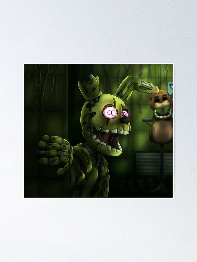 Into the Pit but it's Springtrap REMASTERED Art Print for Sale by