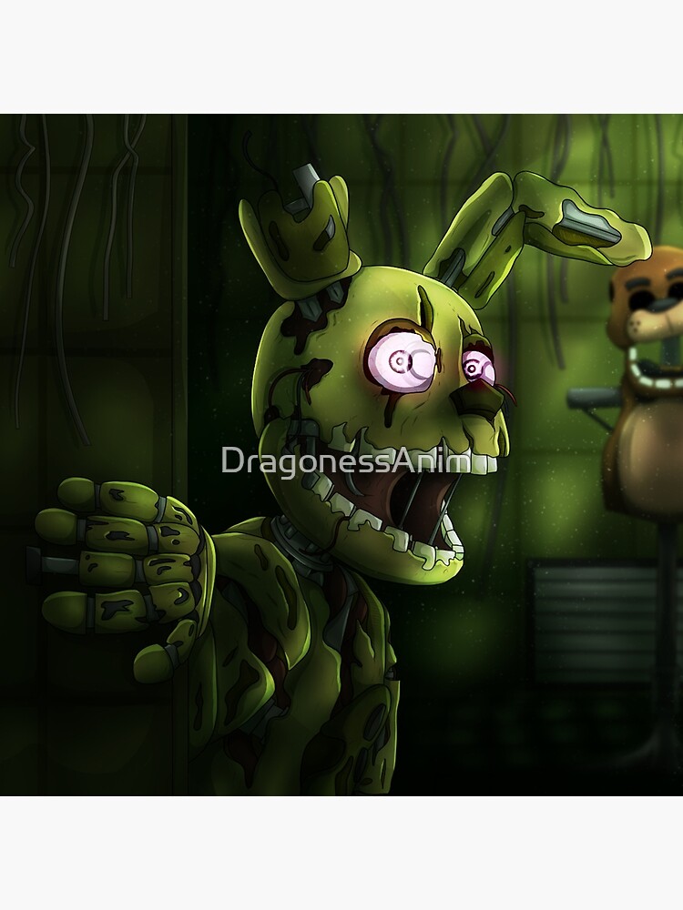 Into the Pit but it's Springtrap REMASTERED Art Board Print for