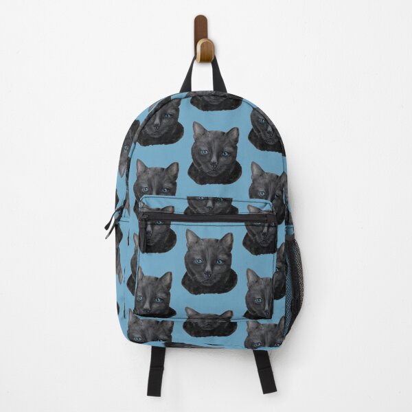Item preview, Original Black cat with blue eyes painting designed and sold by Jennifer Morcom.
