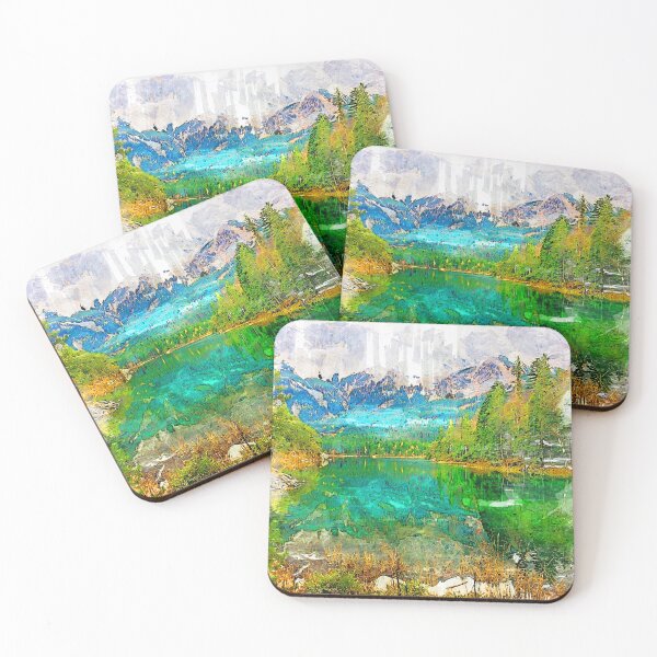 Item preview, Abstract Scenic Lake Germany. For Nature Lovers. designed and sold by ColortrixArt.