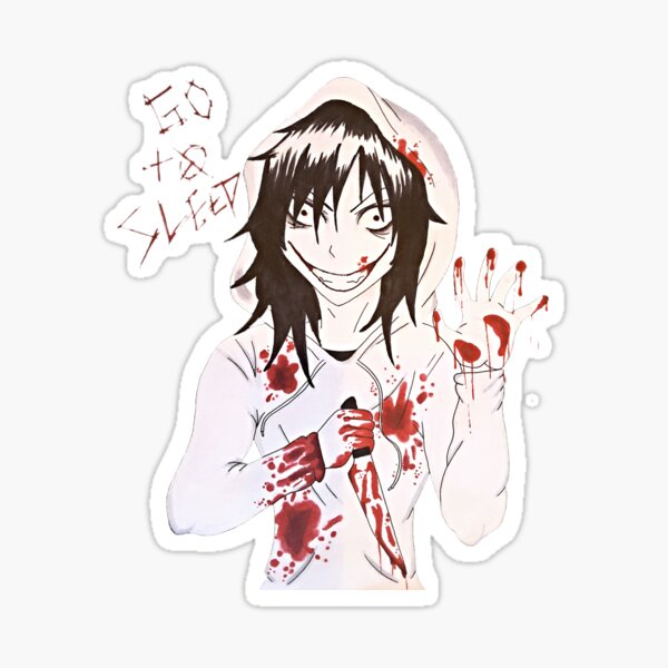 Jeff the Killer Fanart Sticker for Sale by OrianaOwO