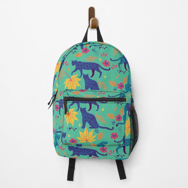 Item preview, tropical pattern with jaguars designed and sold by burbura.