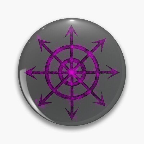 Item preview, Chaos star purple splatter designed and sold by NerdScribblings.