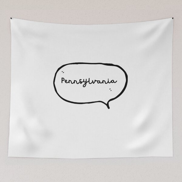 Item preview, Pennsylvania - Hand-write Hand-drawn Speech Bubble designed and sold by CityCollection.