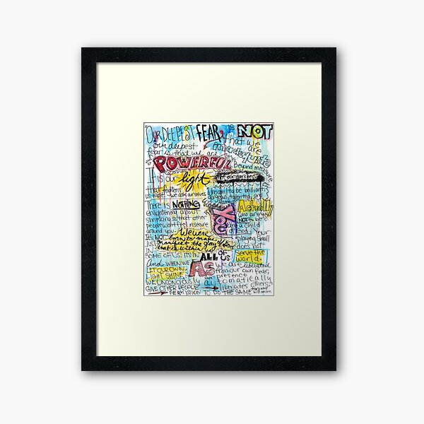 Item preview, Marianne Williamson Quote - "Our deepest fear is not that we are inadequate" designed and sold by Creative Fam Adventures.