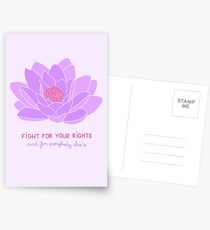 Fight for your Rights (and for Everybody Else's) - Purple Water Lily Postcards