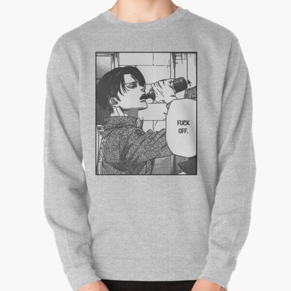 Levi Ackerman "Fuck Off" Sticker Sweatshirt épais