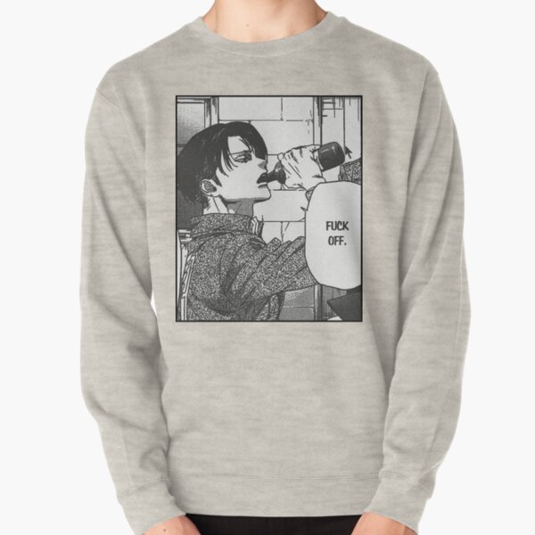 Levi Ackerman "Fuck Off" Sticker Pullover Sweatshirt