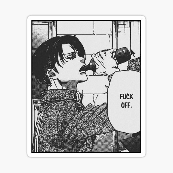 Pegatina Levi Ackerman "Vete a la mierda" Pegatina