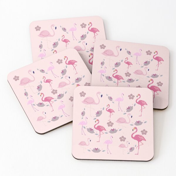 Item preview, Pink Flamingos And Pink Floral Pattern designed and sold by ArtbyCharmante.