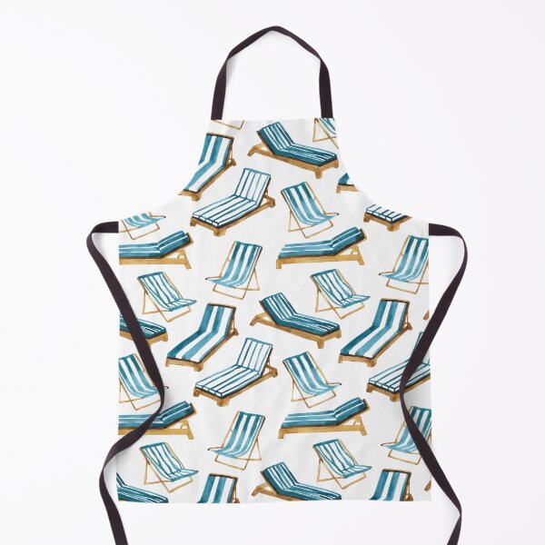 Item preview, Beach Lounger Chairs - Watercolor Illustrations designed and sold by Gardenia Watercolors.