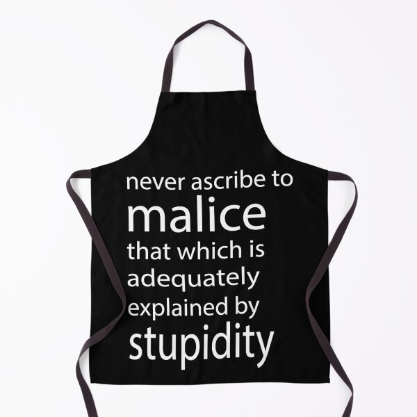 Item preview, Malice Versus Stupidity designed and sold by GeekHeadDesigns.